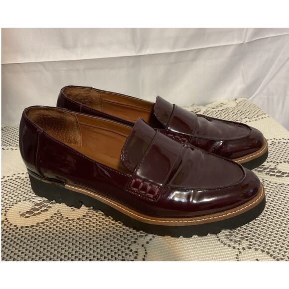 Franco Sarto Wine Color Patent 6.5 Loafer - Picture 6 of 7